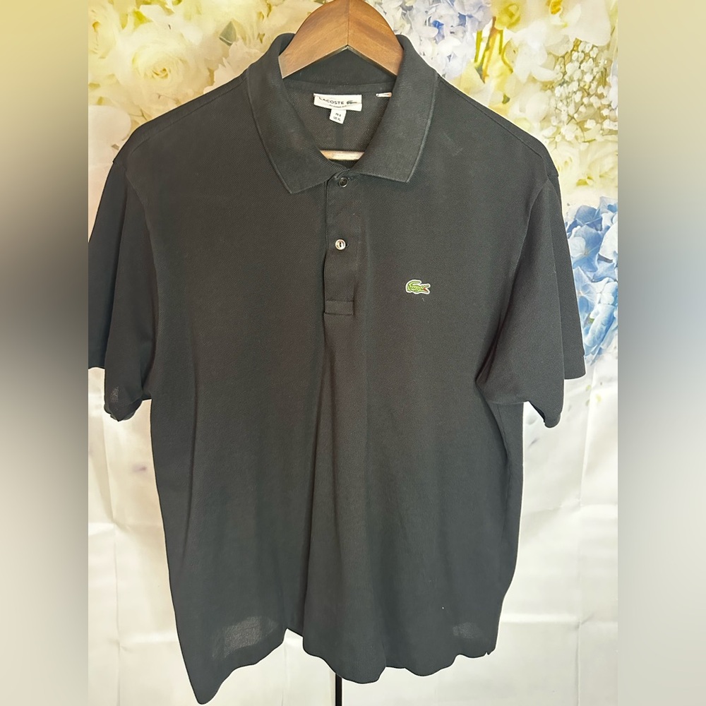 Lacoste Men's Classic fit short sleeve Black Polo Shirt EUC